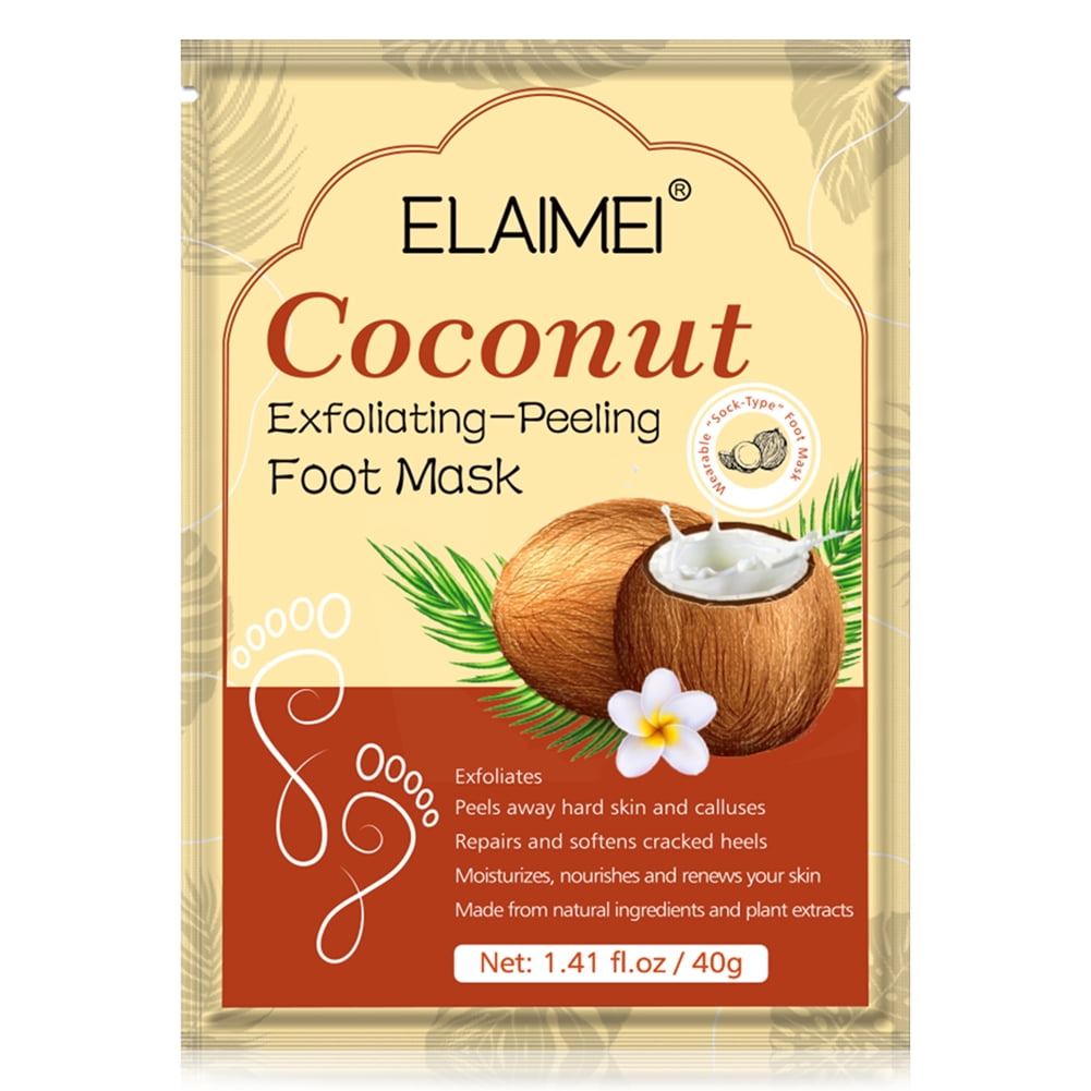 Winnereco 2pcs Bag Feet Mask Sock Peeling Moisturizing Socks Feet Care Coconut Walmart Com