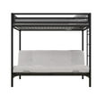 DHP Miles Twin over Futon Metal Bunk Bed with Ladder for Kids, Black