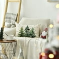 thumbnail image 5 of Sm:)e Christmas Trees Snowflake Throw Pillow Cover, 12 x 20 Inch Winter Holiday Cushion Case Decoration for Sofa Couch, 5 of 8