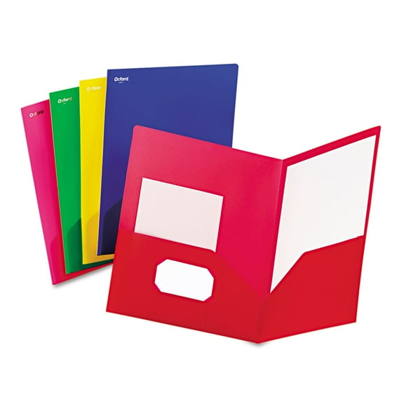 Fashion Polyport Twin-Pocket Portfolio, Polypropylene, 11 X 8.5, Assorted, 25/box | Bundle of 2 Boxes
