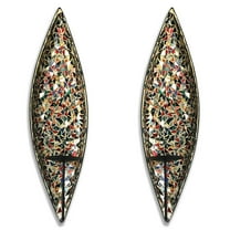 DecorShore 18" Wall Mounted Metal Mosaic Candle Holder, Tealight Wall Sconce Candle Holder