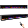 thumbnail image 2 of MELLCOM 100" x 17" Wall Mounted 5120 BTU Electric Indoor Fireplace, 2 of 8