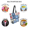 thumbnail image 7 of FORMRS Womens Canvas Tote Bag with Zipper Inner Pocket Shoulder Handbag, Black Cats and Hearts, 7 of 7