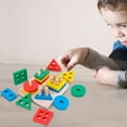 thumbnail image 4 of Wooden Sorting & Stacking Toy Shape Sorter Block Puzzles Toys for Toddlers, 4 of 5