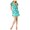 Green - billiardcombo, variant on maison Jules Womens Printed Ruffled Sleeves Empire Dress, Green, Large