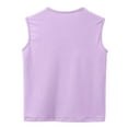 thumbnail image 5 of WERYOUNG Girls Solid Color Sleeveless Crewneck Vest T-Shirts Tops Tee Clothes Children Relaxed Fit, 5 of 5