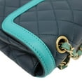 thumbnail image 5 of Pre-Owned Chanel Bi-Color Flap Quilted Lambskin Leather Crossbody Bag Turquoise, 5 of 10