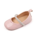 thumbnail image 6 of Biezeib Baby Girls Princess Shoes, Soft PU Leather Shiny Rhinestones Non-slip Bottom First Walker Shoes Toddler Shoes, 6 of 6