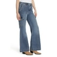 thumbnail image 3 of Gloria Vanderbilt Women's High Rise Wide Leg Cargo Jeans, Regular and Short Inseams, Sizes 2-18, 3 of 3