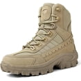 thumbnail image 3 of Men's Waterproof Work Boots with Side Zipper – Non Slip Orthopedic Hiking Shoes, Lightweight Tactical Combat Boot for Outdoor, Camping, Motorcycle & Work, 3 of 15