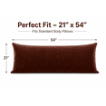 thumbnail image 5 of EVOLIVE Soft Micromink, Faux Fur, Faux Suede Body Pillow Cover Replacement with Zipper Closure (Brown, 21“X54), 5 of 7