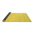 thumbnail image 2 of Ahgly Company Indoor Round Solid Yellow Modern Area Rugs, 4' Round, 2 of 4