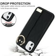 thumbnail image 3 of Allytechgroup 2024 New Trendy Back Case Cover for Apple iPhone 11, Premium PU Leather Luxury Design with Ring Holder Stand Bracket Bumper Shockproof Phone Case for Girls Women, Black, 3 of 8