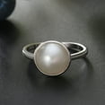 thumbnail image 2 of Pearl Statement Ring for Women Sterling Silver Ginger Lyne Collection Size 7 - 7, 2 of 7