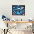 thumbnail image 5 of Zufioo Colorful Ocean Whale Print Canvas Decorative Painting with Solid Wood Frame Art Decoration, Suitable for Home and Office Wall Decoration, 5 of 6