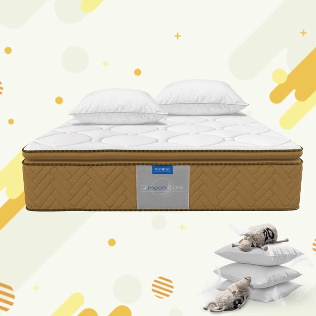 Colchón End Hipoalergénico King Size END + 2 Almohadas CoolGel Memory Foam Restonic Anti-ácaros End