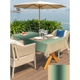 thumbnail image 5 of Outdoor Tablecloths with Umbrella Hole & Zipper, Green Yellow Ombre 54x80 Inch Tablecloth Rectangle, Farmhouse Modern Gradient Art Waterproof Table Cloth, Patio/Pool/Picnic Table Covers, 5 of 8