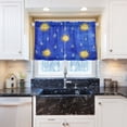 thumbnail image 6 of Sun and Raindrops 27"x36" Linen Look Cafe Curtain Set with Privacy and UV Protection, 6 of 8