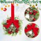 thumbnail image 4 of Gancho para armario con lazo | Colgador de puerta con corona navideña para decoración festiva | Decoración festiva para puertas, paredes y armarios, 4 of 6