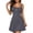 Gray, variant on Summer Dresses for Women Beach Sundress Spaghetti Strap Round Neck Button Front Lace Ruffle Hem Mini A-Line Fitted Cami Dress, Green M