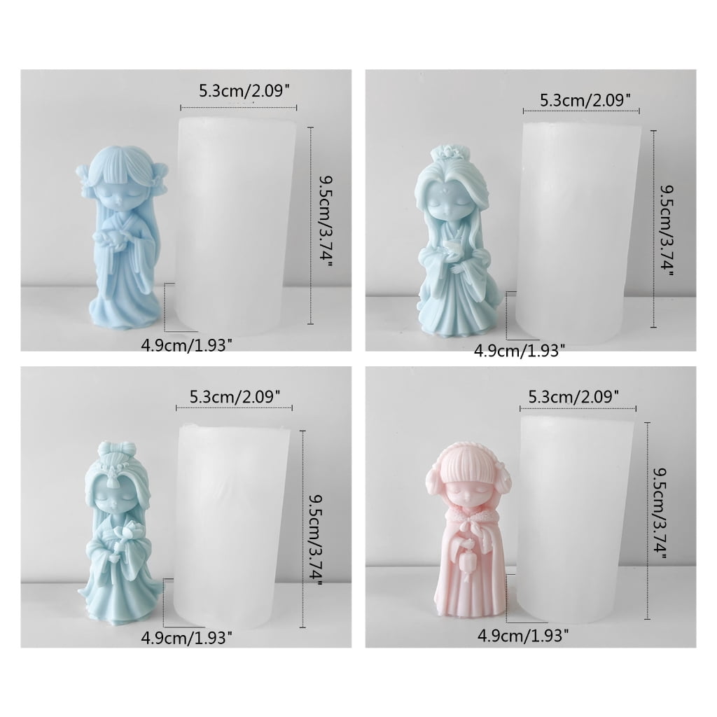 lanema Aromatherapy Candle Mold Girls Epoxy Resin Casting Mold for DIY-Home Decors