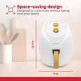 thumbnail image 3 of Holstein Housewares Freidora de Aire de 4,8 Cuartos, Blanca y Dorada, Antiadherente, 3 of 5
