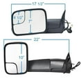 thumbnail image 3 of 60180C - Fit System Driver Side Towing Mirror for 98-01 Dodge Ram Pick-Up 1500 98-02 2500/3500, textured black, spot Mirror, flip-out head, foldaway, Heated Power, 3 of 3