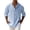 Light Blue, variant on SAWOBUUN Mens Linen Henley Shirts Long Sleeve Breathable Pullover Top Loose Fit Casual Beach Vacation T-Shirt
