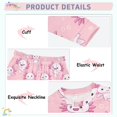 thumbnail image 4 of White Axolotl Pattern Cotton Pajamas 2 Piece Set Sleepwear Soft and Comfortable Homewear Nightwear, 4 of 7