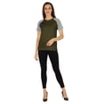 thumbnail image 5 of Inkmeso Womens Raglan Short Sleeve T-Shirt Regular Fit Casual Solid Basic Tee T-Shirts, 5 of 7