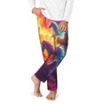 thumbnail image 2 of Susaid Dreamy Night Sky White Horse Print Soft Teen Sleep Pants, Long Pajama Bottoms with Two Pockets and Elastic Waist, Designed for Ages 5-16-Small, 2 of 6