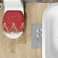 thumbnail image 4 of SEANATIVE Christmas Snowflake Toilet Lid Covers for Bathroom Round Xmas Tree Toilet Seat Lid Cover Elongated Toilet Protector Cover Unviersal Fits Most Toilet Lids, 4 of 6
