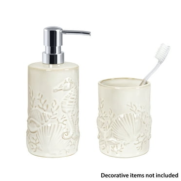 Mainstays Shell 2-piece Ceramic Bath Accessory Set