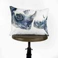 thumbnail image 1 of Rhinoceros Watercolor | Pillow Cover | Wild Animals | Home Decor | Rhino Decor | Animal Print Accent Pillow | Best Throw Pillows | Gift, 1 of 5