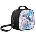 thumbnail image 2 of Jeiento Watercolour Sea Turtle Lunch Box for Girls Insulated Lunch Bag with Shoulder Strap Cute Small Meal Prep Bag Reusable Thermal Cooler Lunchbox for Kids Boys Primary School Kindergarten, 2 of 6