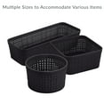 thumbnail image 5 of Simplify 6 Pack Multi-Sized Organizing Basket Plastic Storage Set in Black, 5 of 11