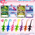 thumbnail image 2 of Shemira Paquete de 24 tarjetas para San Valentín con juguetes de lagartija de colores, 2 of 7