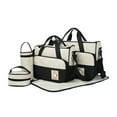 thumbnail image 1 of Waterproof Diaper Nappy Changing Bag Set Large Sets Maternity Nappy Capacity Stylish Easy To Clean Eco-friendly Polyester black, 1 of 9