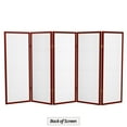 thumbnail image 6 of Red Lantern 4 ft. Short Double Cross Shoji Screen - Rosewood - 5 Panels, 6 of 6