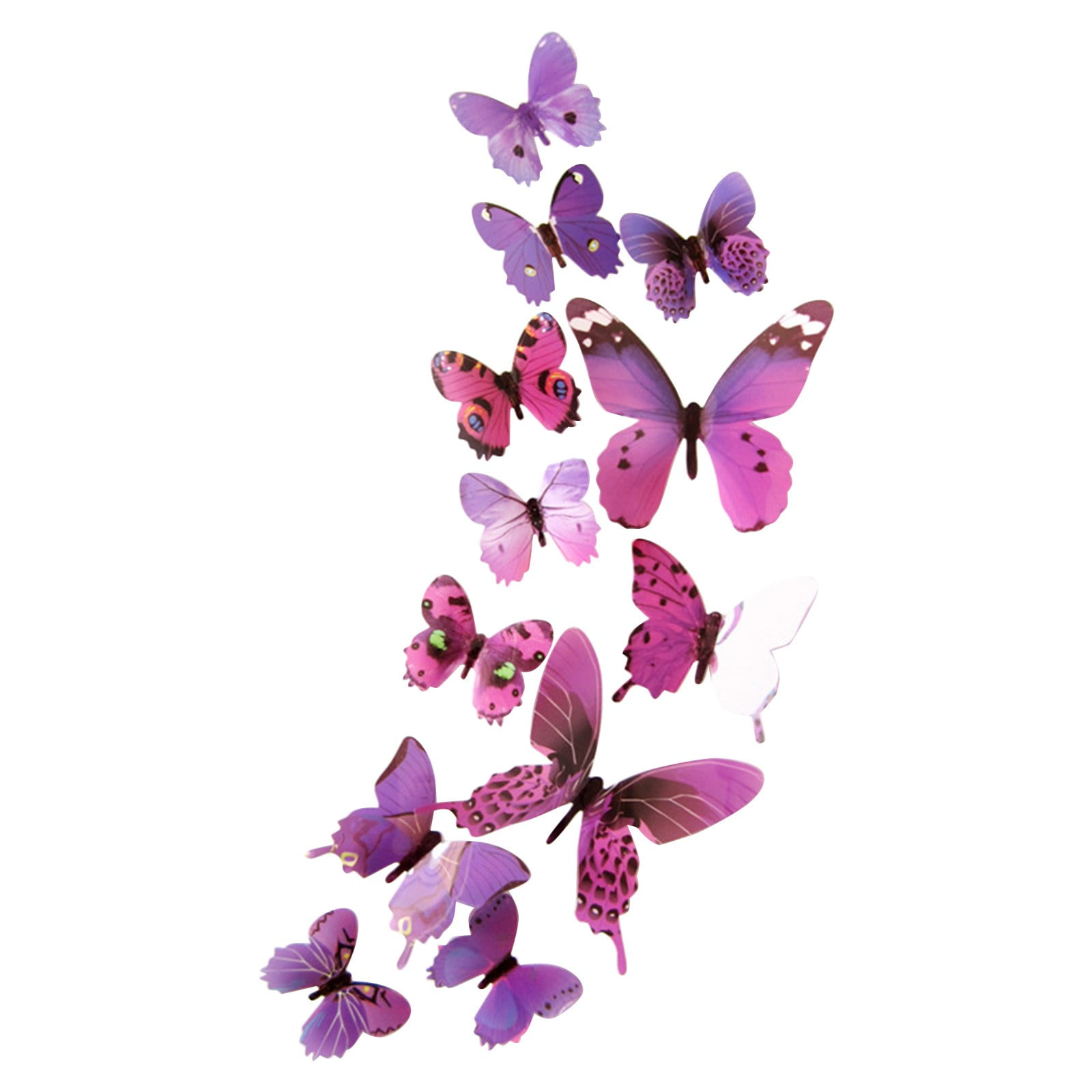 TOYFUNNY 3D Butterfly Wall Stickers Art Decal Home Room Diy Decorations Kids Decor 12Pcs