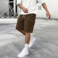 thumbnail image 2 of Fsqjgq Men'S Cargo Pants Gym Shorts Work Pants Trousers Drawstring Sweatpants Workout Short for Running, 2 of 7