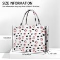 thumbnail image 3 of Large Capacity Tote Bag,White Cow Bow Cloud Pattern Handbag Fashion Luxury Tote Bag,15.7"x13"x 5.1" Inches,Laptop Compatible, 3 of 6