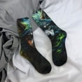 thumbnail image 5 of KLL Realistic Style Colorful Wolf A Print Cool Socks Men's Women's Crew Socks Funny Crazy Novelty Stockings, 5 of 6