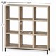 image 2 of Better Homes & Gardens Square 9-Cube Organizer with Metal Base, Rustic Gray