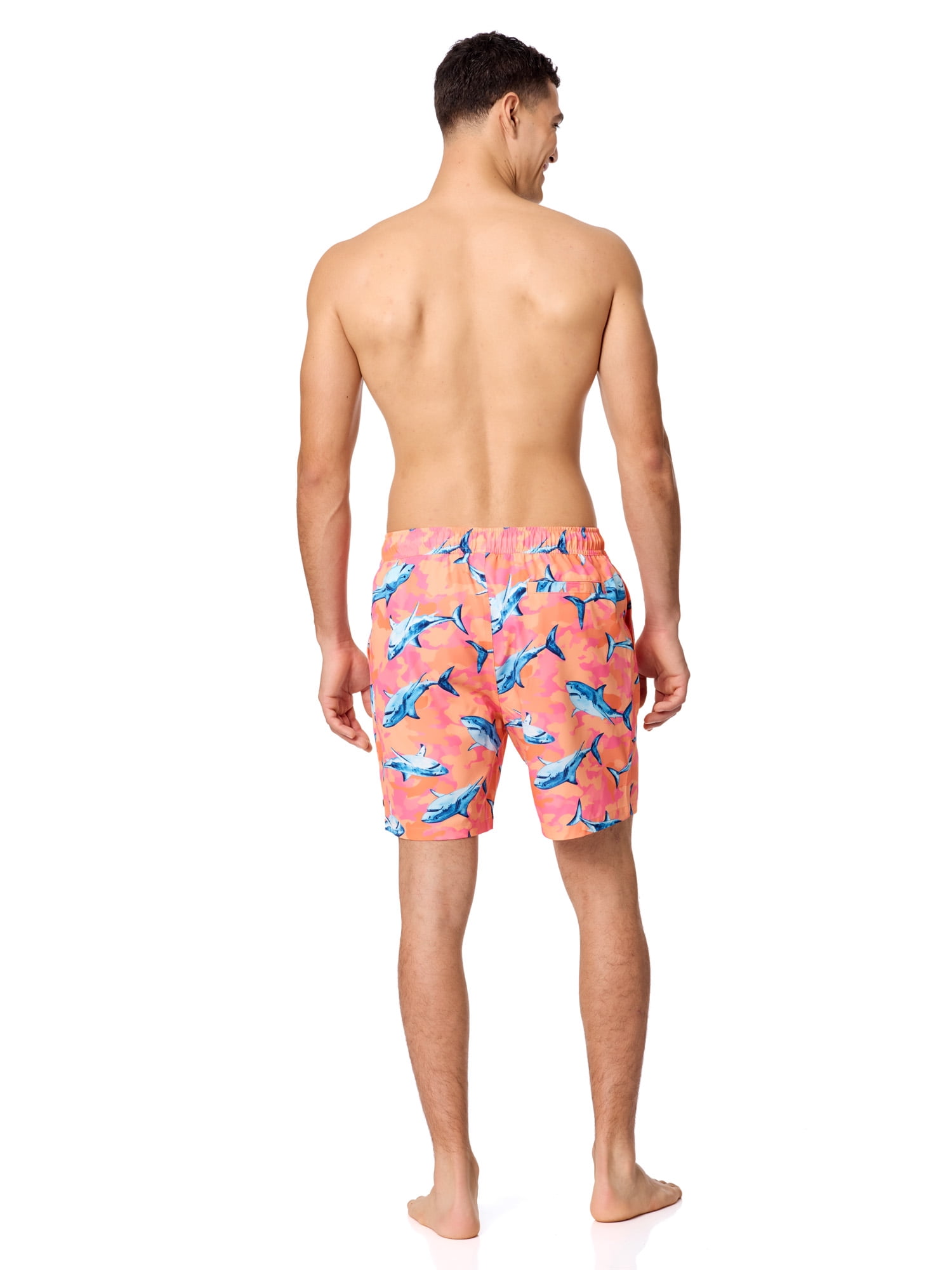 Rugged Shark Mens & Big Mens Swim Trunks, 7" Inseam, Sizes S-3XL