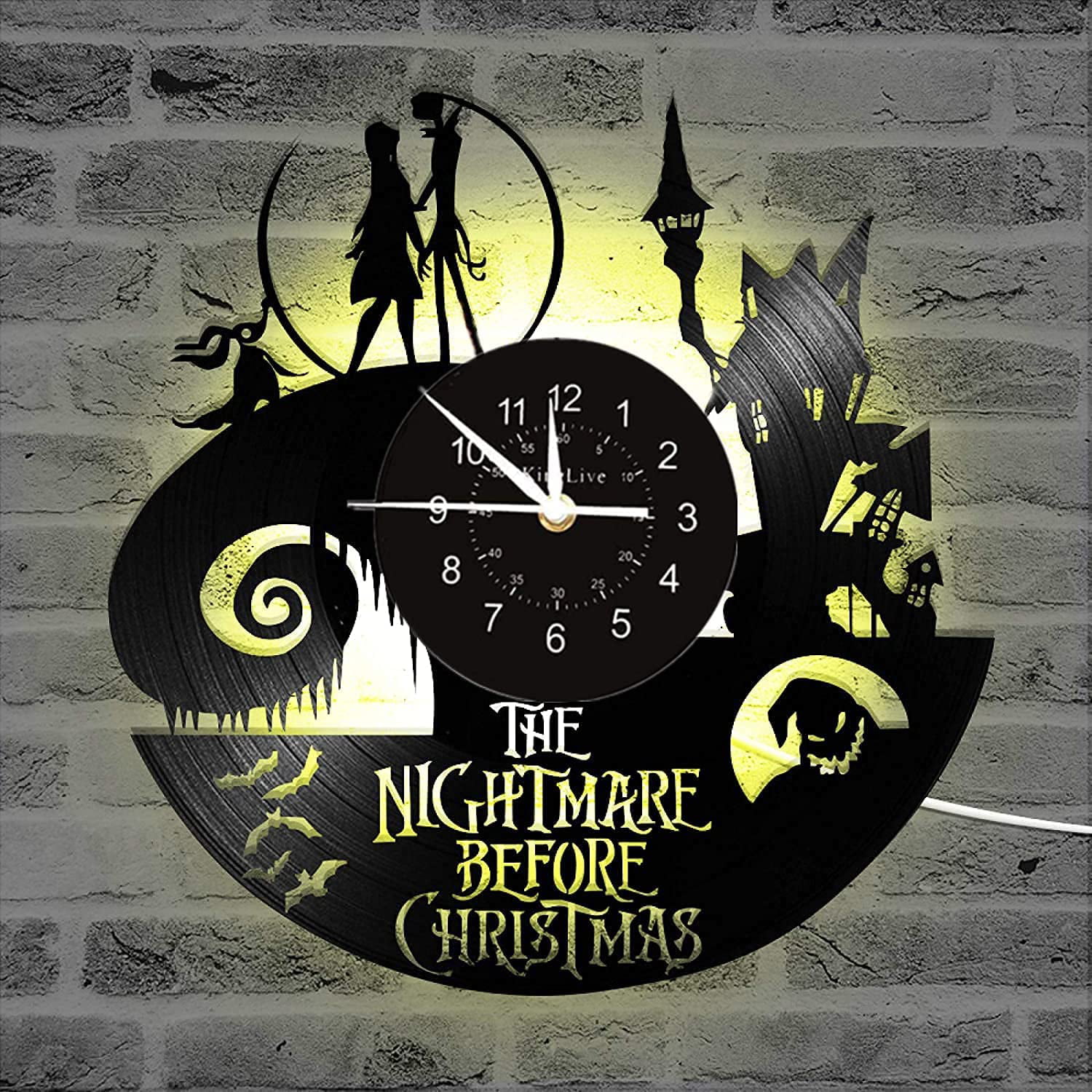 The Nightmare Before Christmas_Exclusive wall clock made of vinyl record_GIFT 