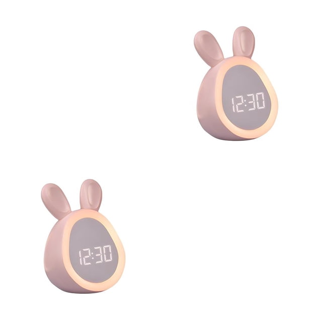Bewildely Reloj despertador para niños, relojes digitales electrónicos para niños con luz nocturna, música, cabecera, despertador, entrenador Type1 NO1
