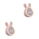 thumbnail image 1 of Bewildely Reloj despertador de conejo, relojes digitales con luz nocturna, música, dormitorio, despertador, entrenador de sueño, reloj, Type1 NO1, 1 of 6