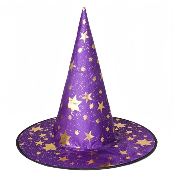 Sombrero de bruja de Halloween para adultos y niños Sombreros clásicos negros puntiagudos con accesorios de disfraz de estrella para mujeres y hombres Fiesta de Halloween