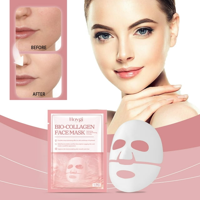 Fiudx Mascarilla Hidratante, Tratamiento Facial con Colágeno Redensificante, Fórmula Bioantiarrugas, Crema de Noche de Hidrogel Reafirmante, Cuidado Facial Antiedad, Rutina de Belleza Femenina, 3 Mas